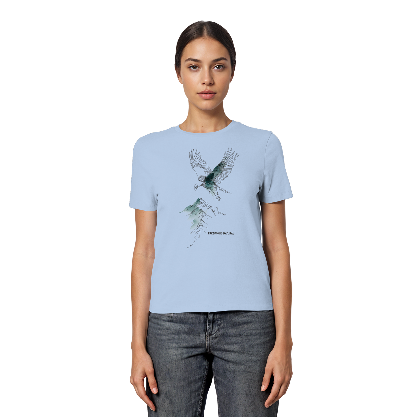 Adler Sketch Art Style - Fitted Ladies Organic Shirt