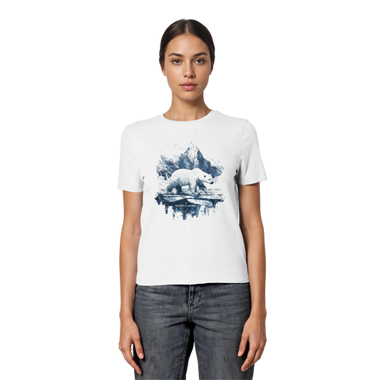 Eisbär Watercolor Style - Fitted Ladies Organic Shirt