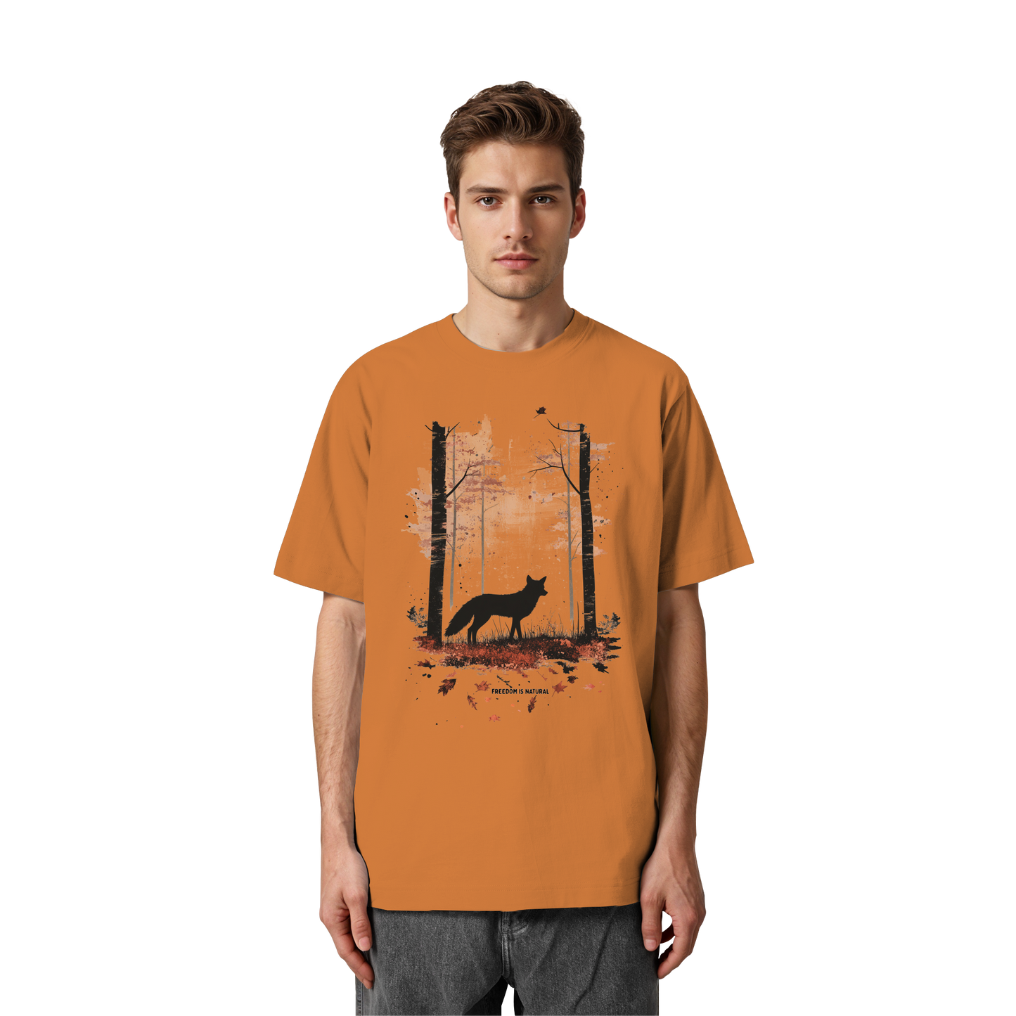 Fuchs Watercolor Style - Heavy Oversized Organic Shirt