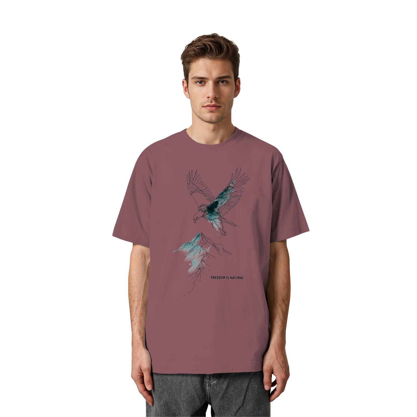 Adler Sketch Art Style - Heavy Oversized Organic Shirt