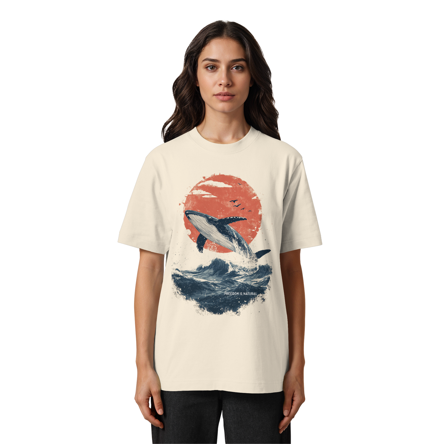 Wal Watercolor Style - Heavy Oversized Organic Shirt