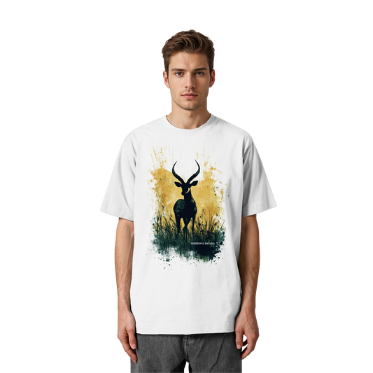 Antilope Watercolor Style - Heavy Oversized Organic Shirt