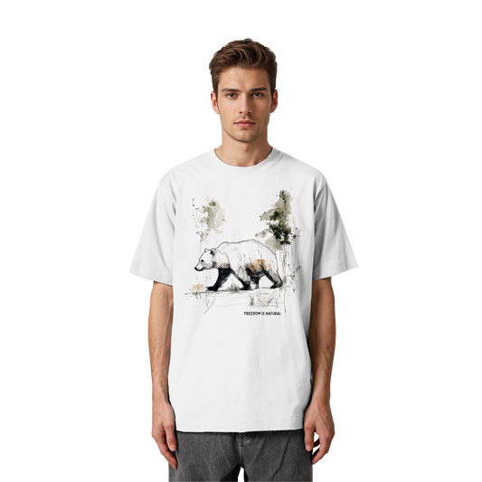 Bär Sketch Art Style - Heavy Oversized Organic Shirt