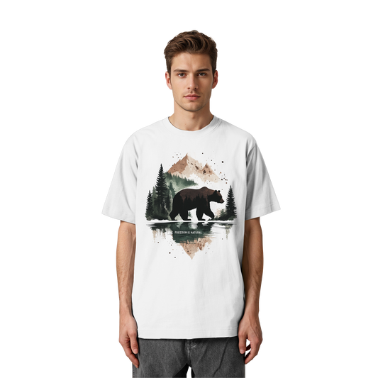 Bär Watercolor Style - Heavy Oversized Organic Shirt