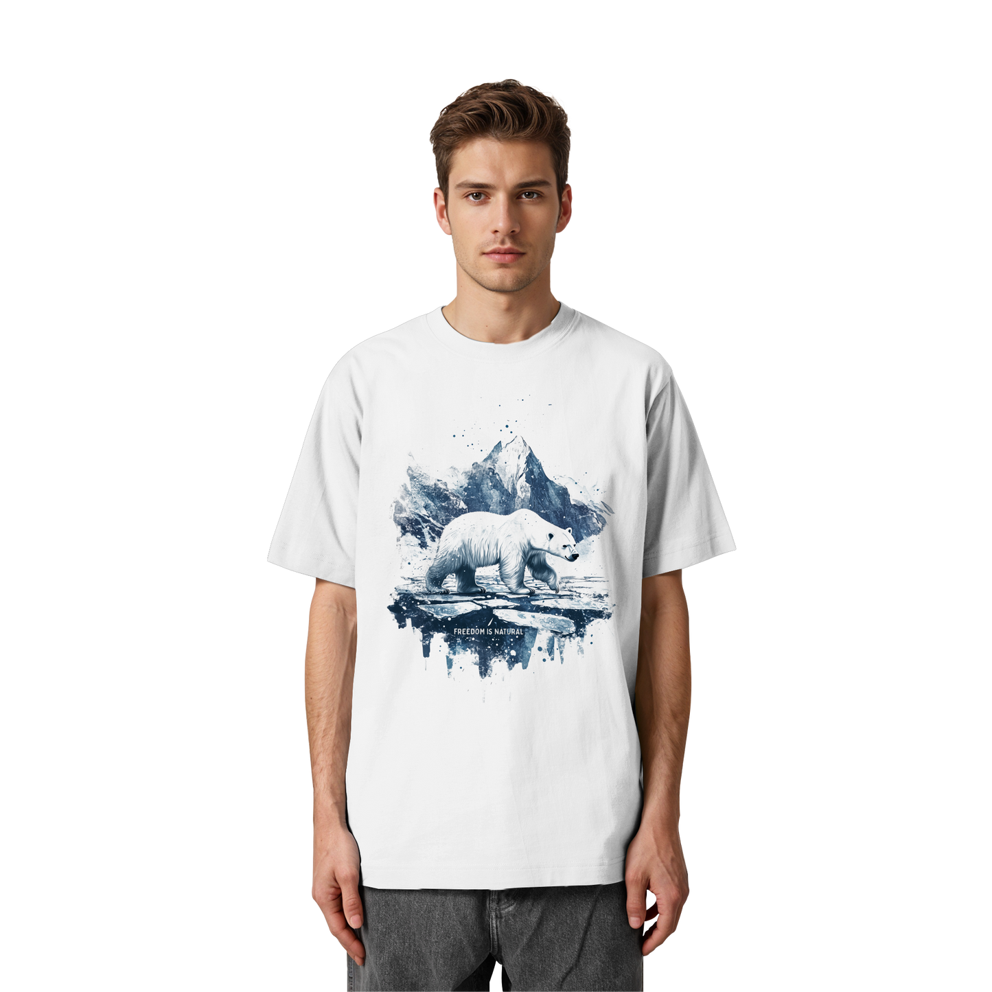 Eisbär Watercolor Style - Heavy Oversized Organic Shirt