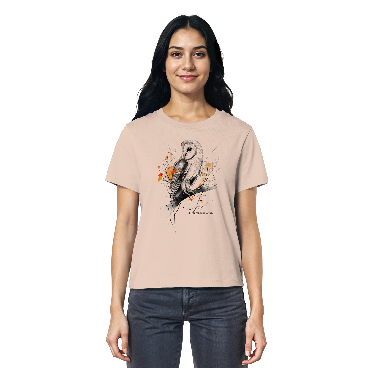 Eule Sketch Art Style - Ladies Organic Shirt