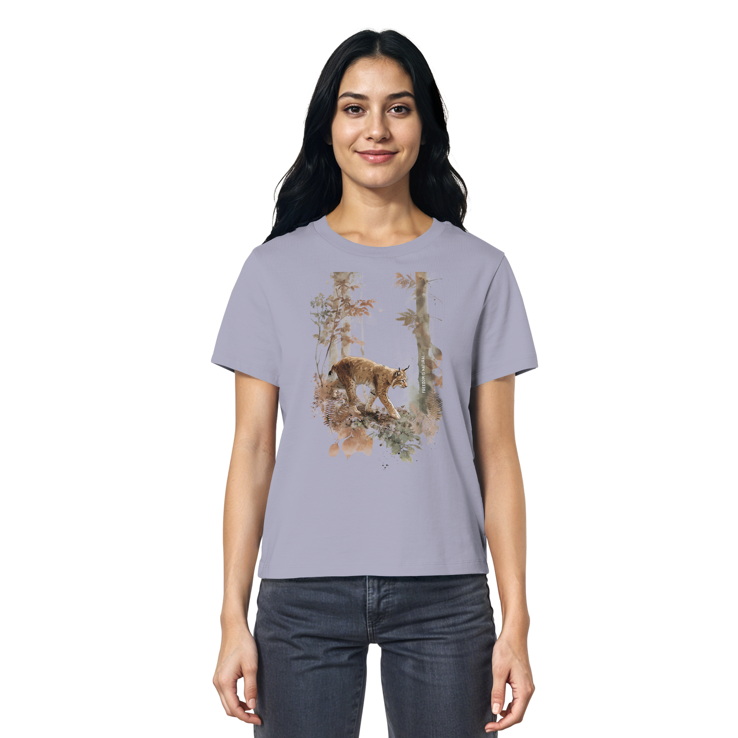 Luchs Watercolor Style - Ladies Organic Shirt