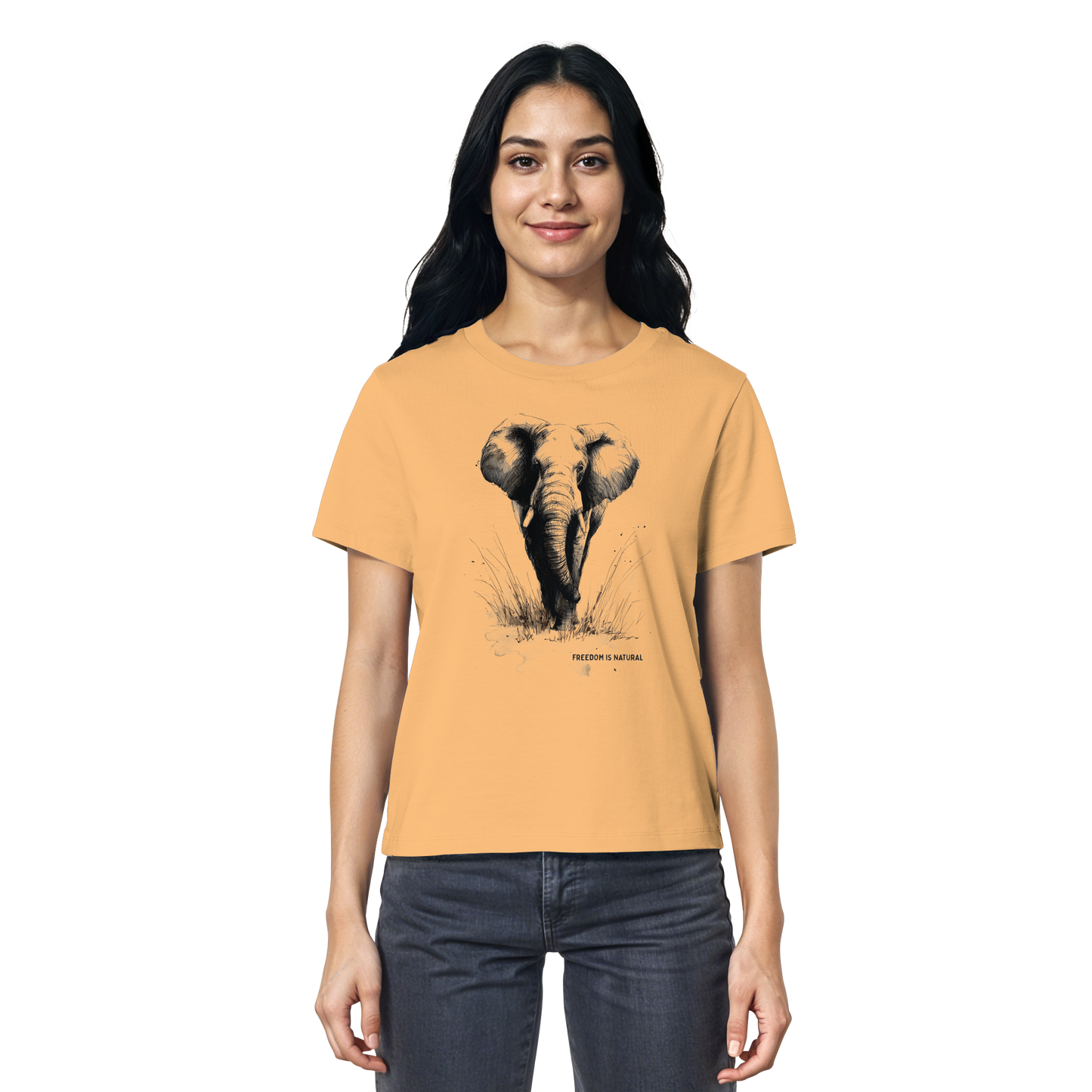 Elefant Sketch Art Style - Ladies Organic Shirt