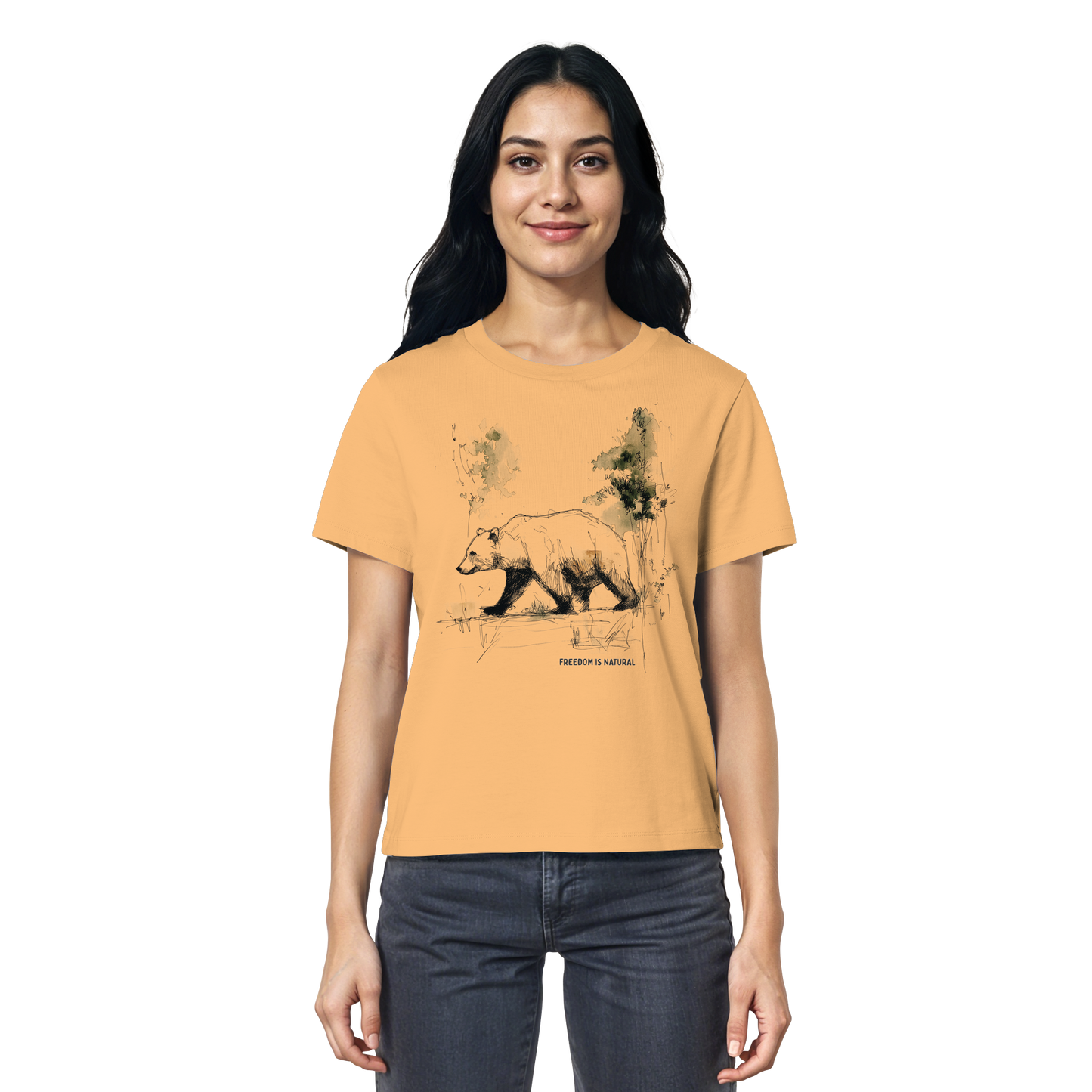 Bär Sketch Art Style - Ladies Organic Shirt