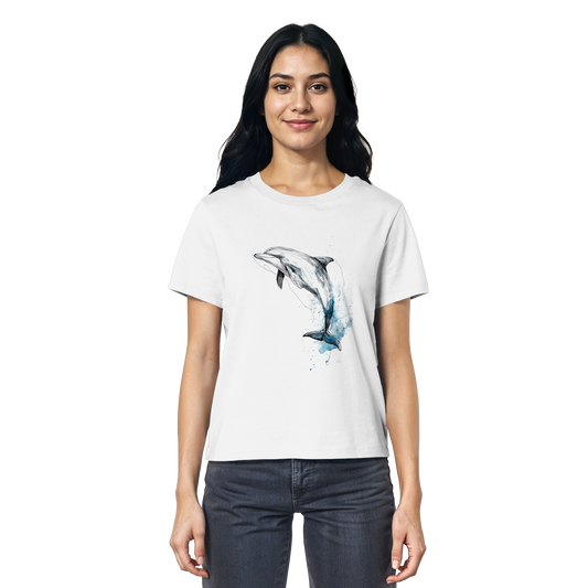Delphin Watercolor Style - Ladies Organic Shirt