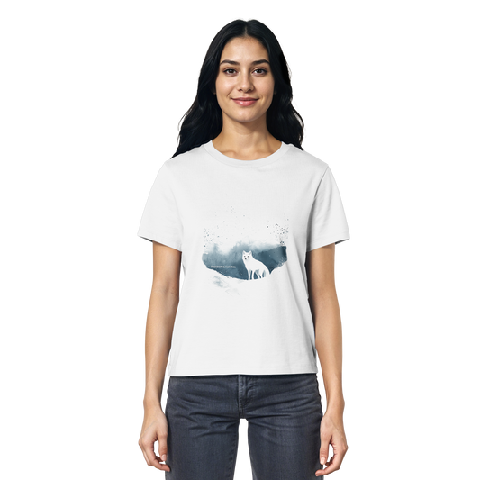 Schneefuchs Watercolor Style - Ladies Organic Shirt