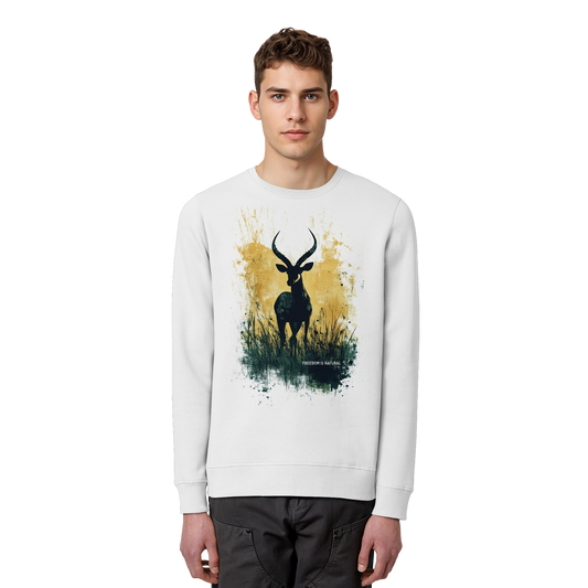 Antilope Watercolor Style - Organic Unisex Sweatshirt