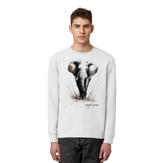 Elefant Sketch Art Style - Organic Basic Unisex Sweatshirt