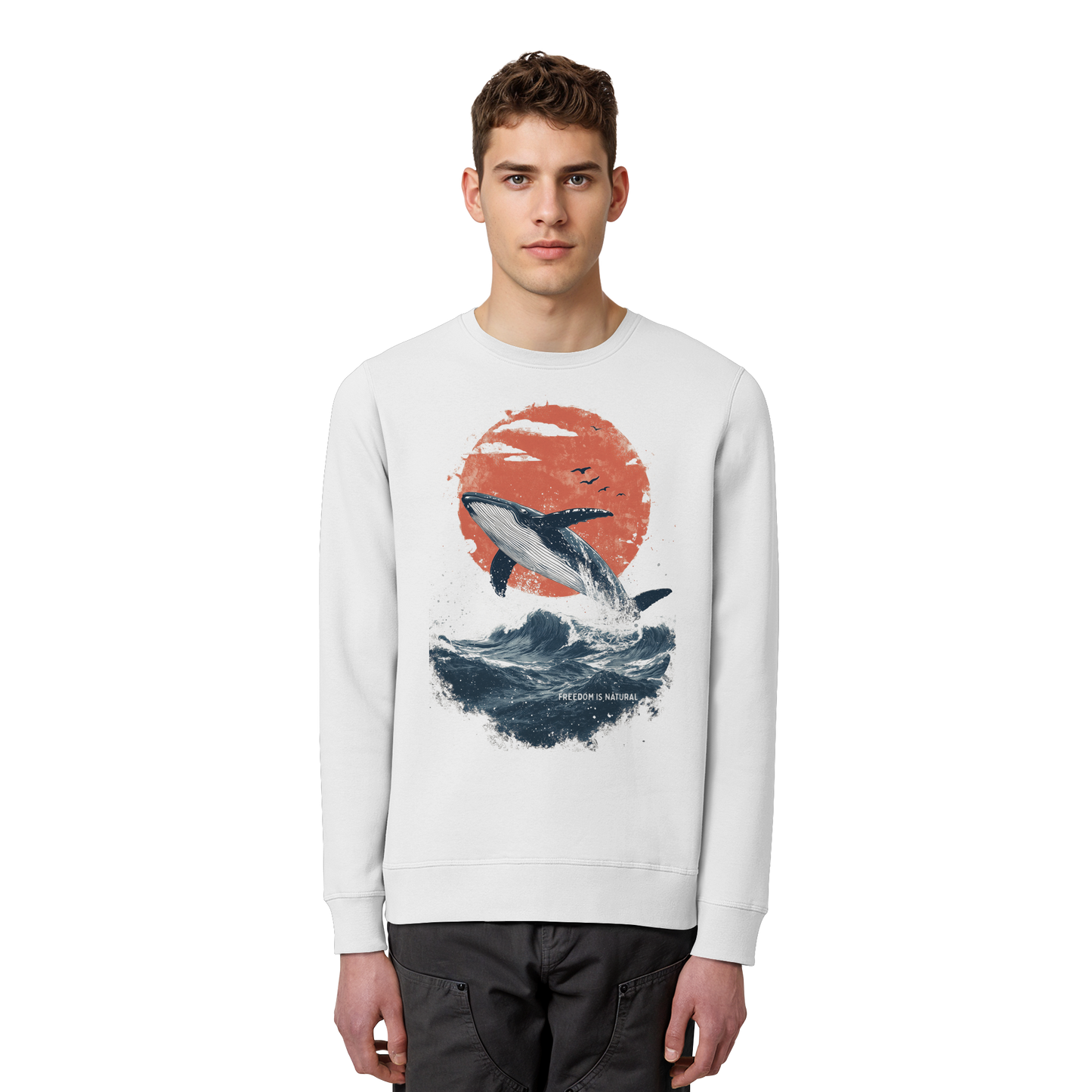 Wal Watercolor Style - Organic Basic Unisex Sweatshirt