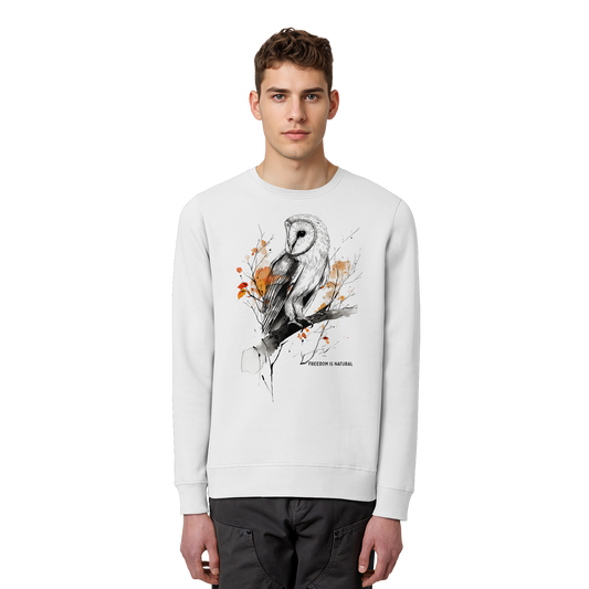 Eule Sketch Art Style - Organic Basic Unisex Sweatshirt