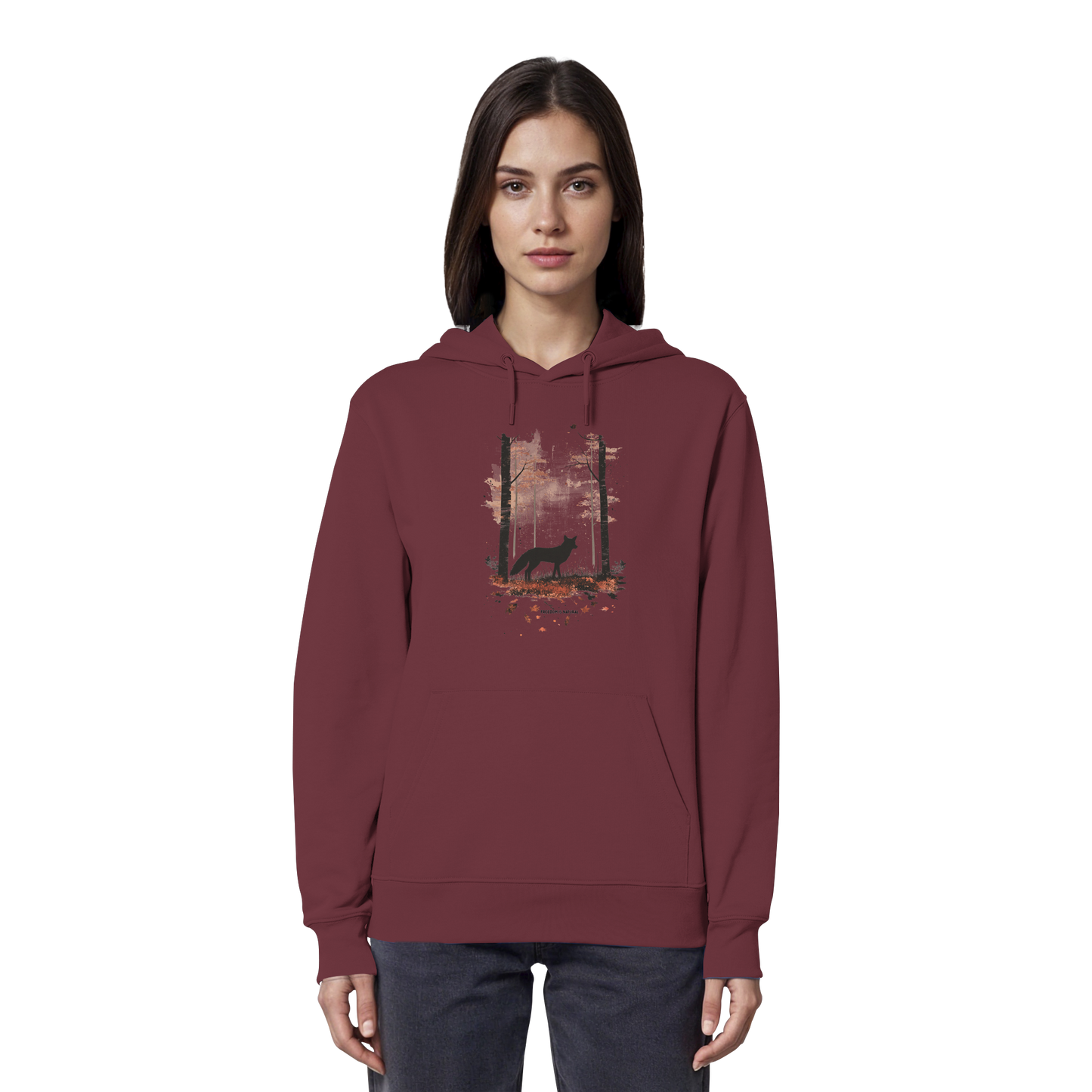 Fuchs Watercolor Style - Organic Hoodie Damen