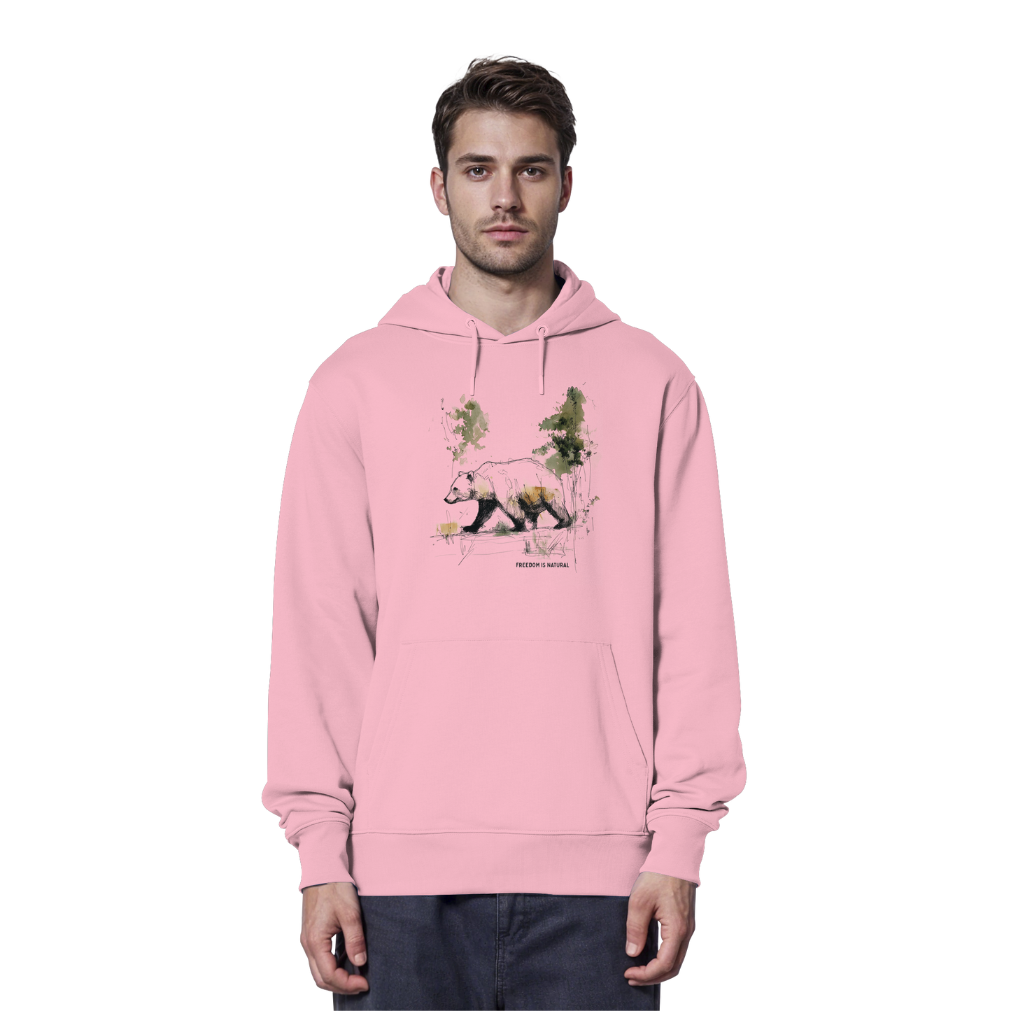Bär Sketch Art Style - Organic Hoodie