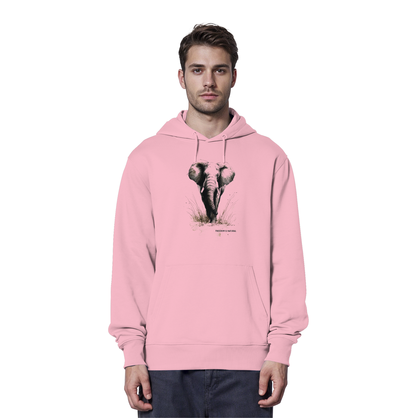 Elefant Sketch Art Style - Organic Hoodie
