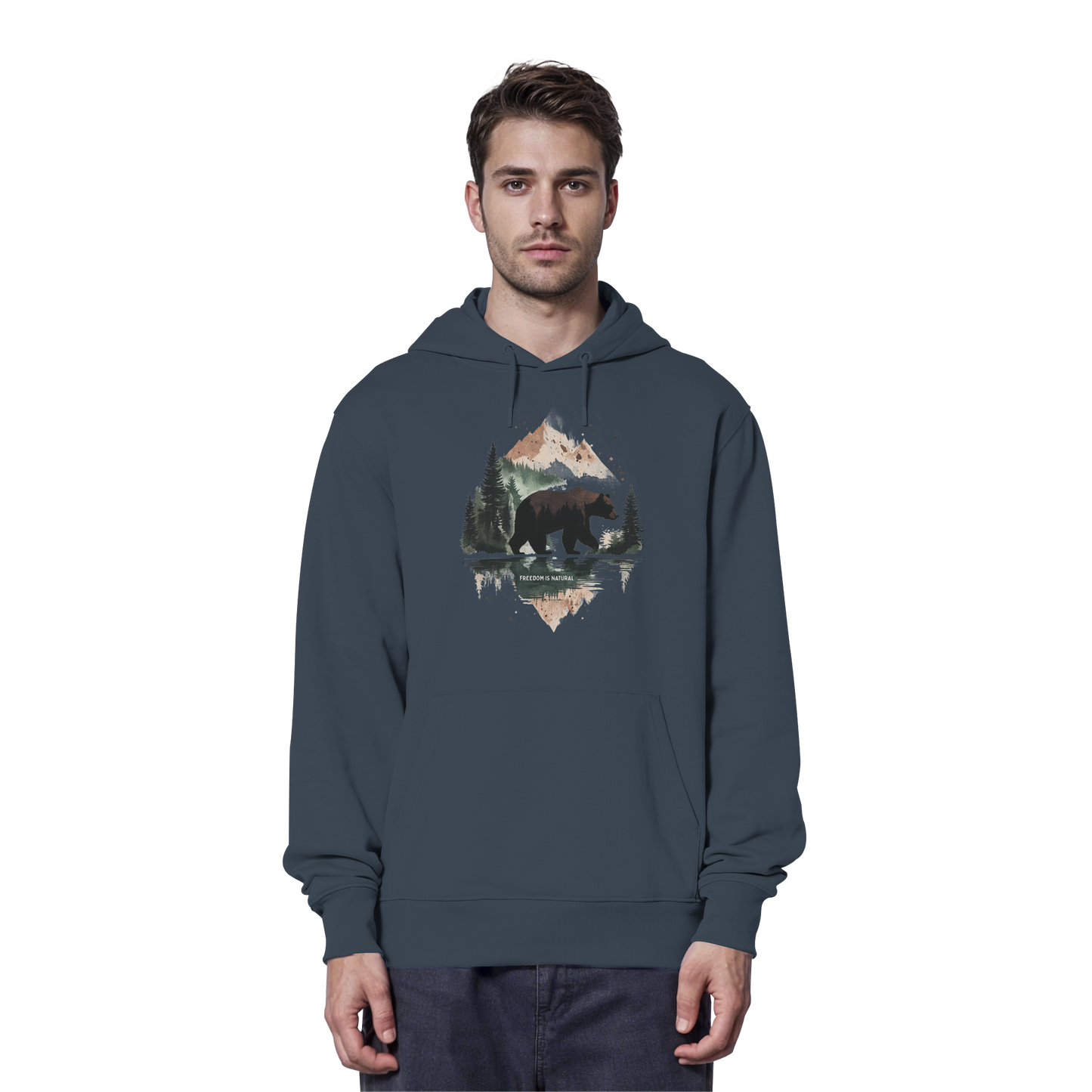 Bär Watercolor Style - Organic Hoodie