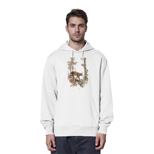 Luchs Watercolor Style - Organic Hoodie