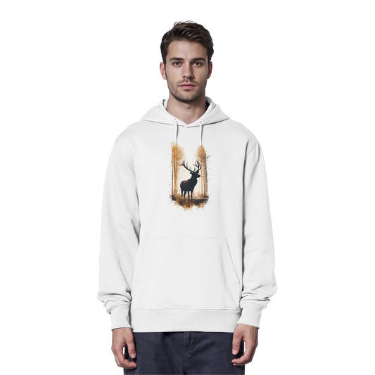 Hirsch Watercolor Style - Organic Hoodie