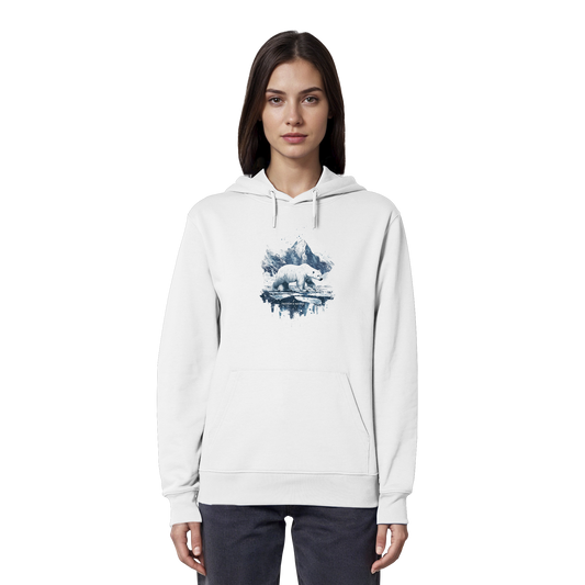 Eisbär Watercolor Style - Organic Hoodie Damen