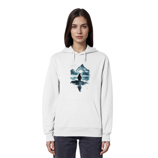 Pinguin Watercolor Style - Organic Hoodie Damen