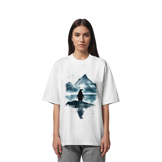 Pinguin Watercolor Style - Organic Oversize Shirt