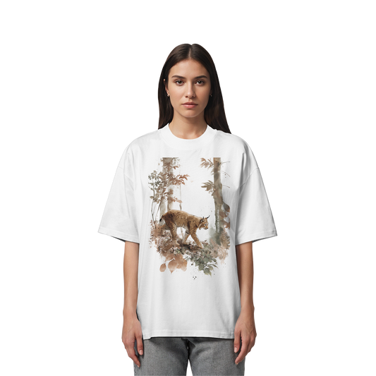 Luchs Watercolor Style - Organic Oversize Shirt