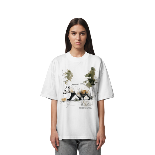 Bär Sketch Art Style - Organic Oversize Shirt