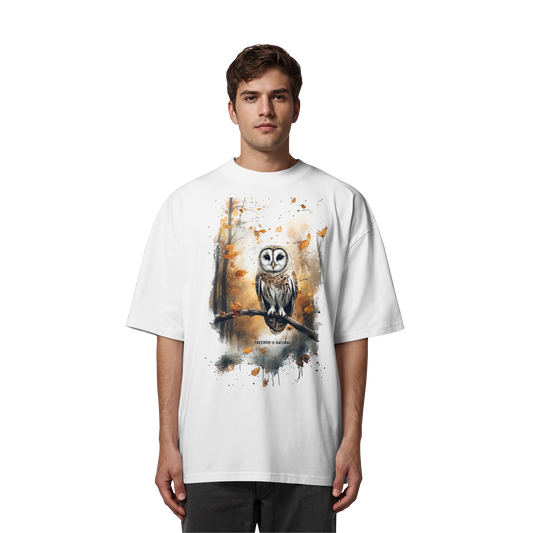 Eule Watercolor Style - Organic Oversize Shirt