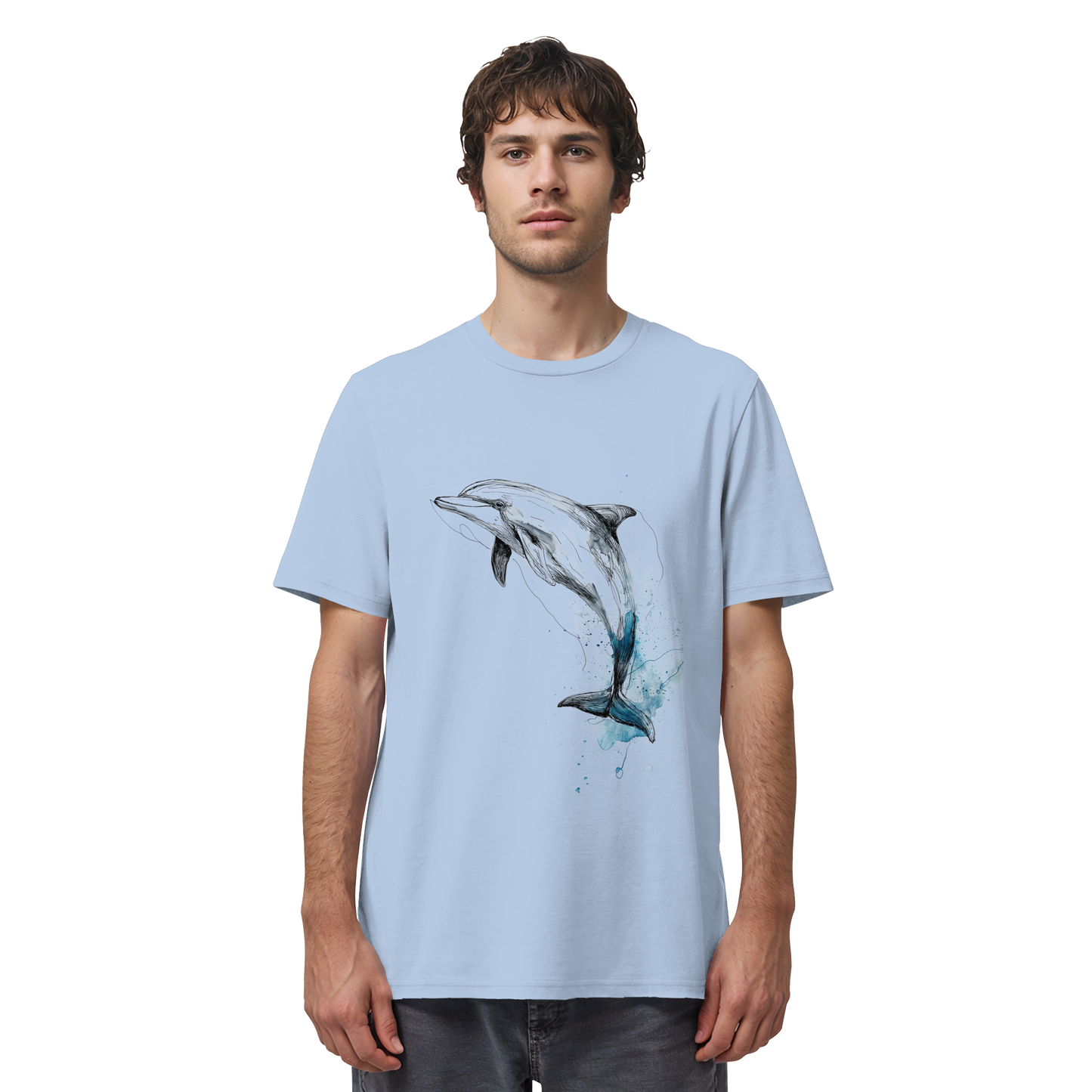 Delphin Watercolor Style - Organic Shirt