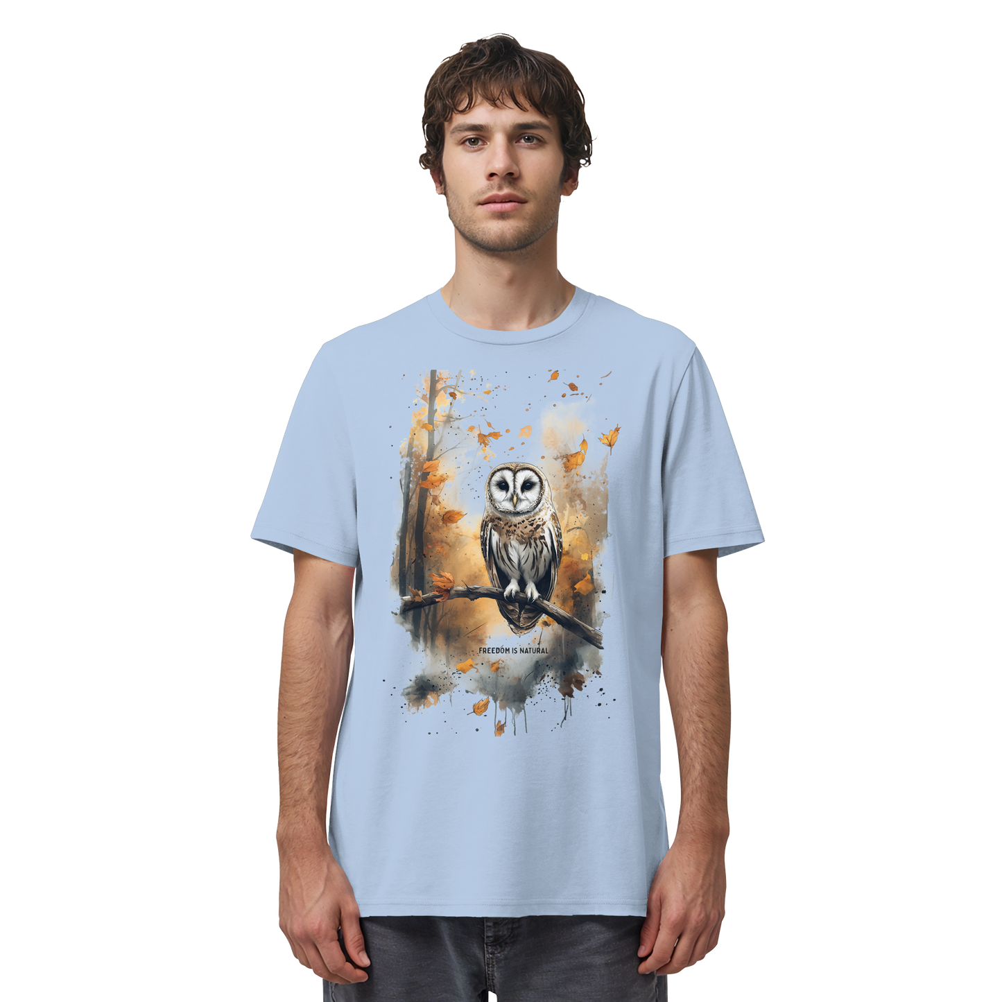 Eule Watercolor Style - Organic Shirt