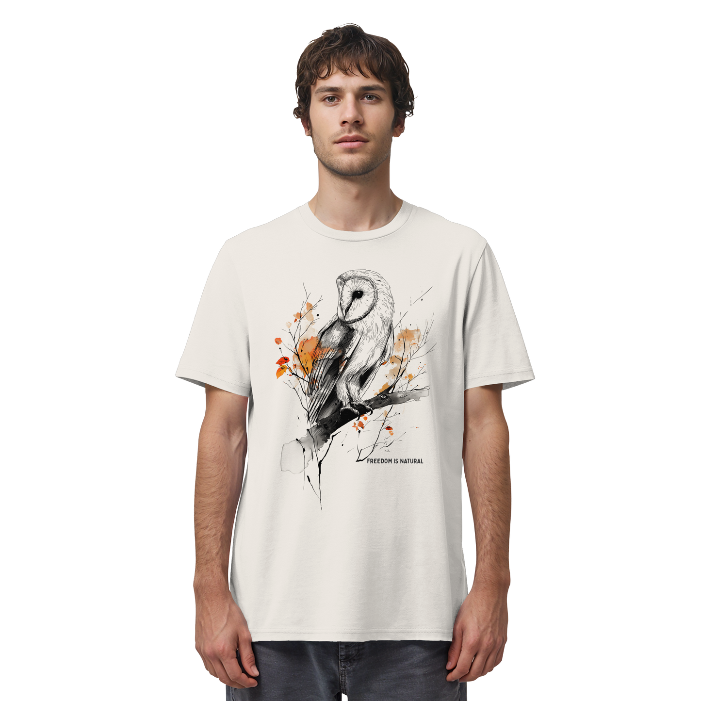 Eule Sketch Art Style - Organic Shirt