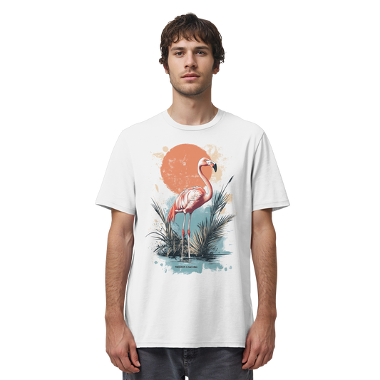 Flamingo Watercolor Style - Organic Shirt