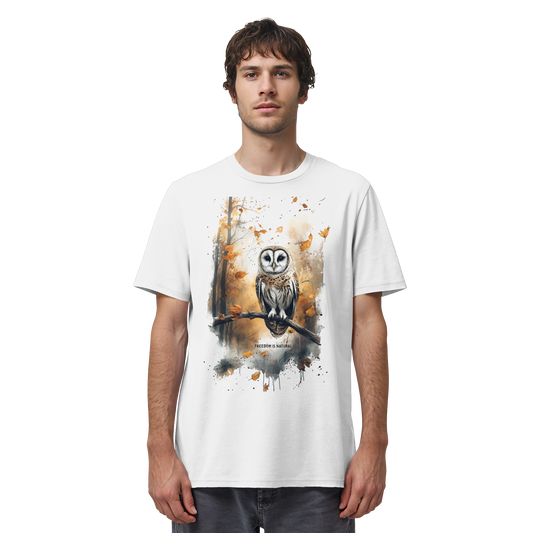 Eule Watercolor Style - Organic Shirt