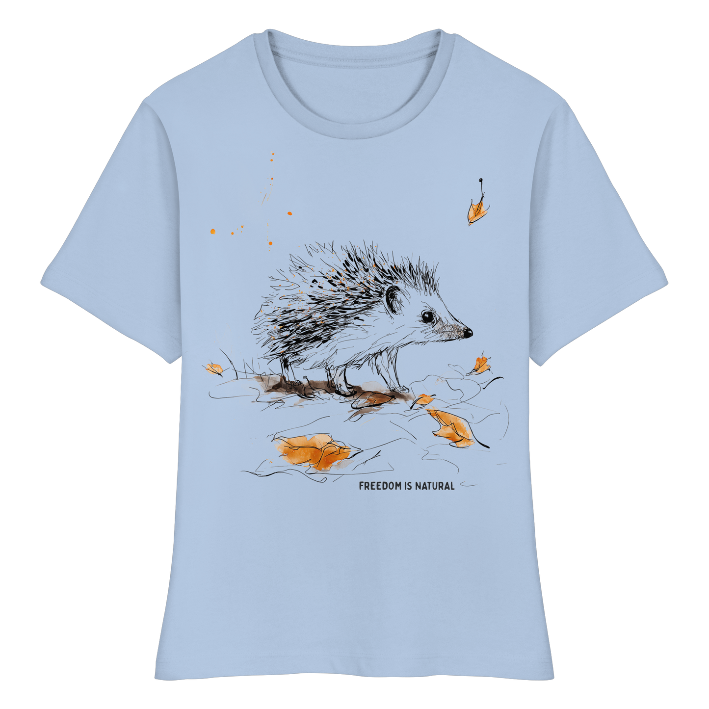 Igel Sketch Art Style - Fitted Ladies Organic Shirt
