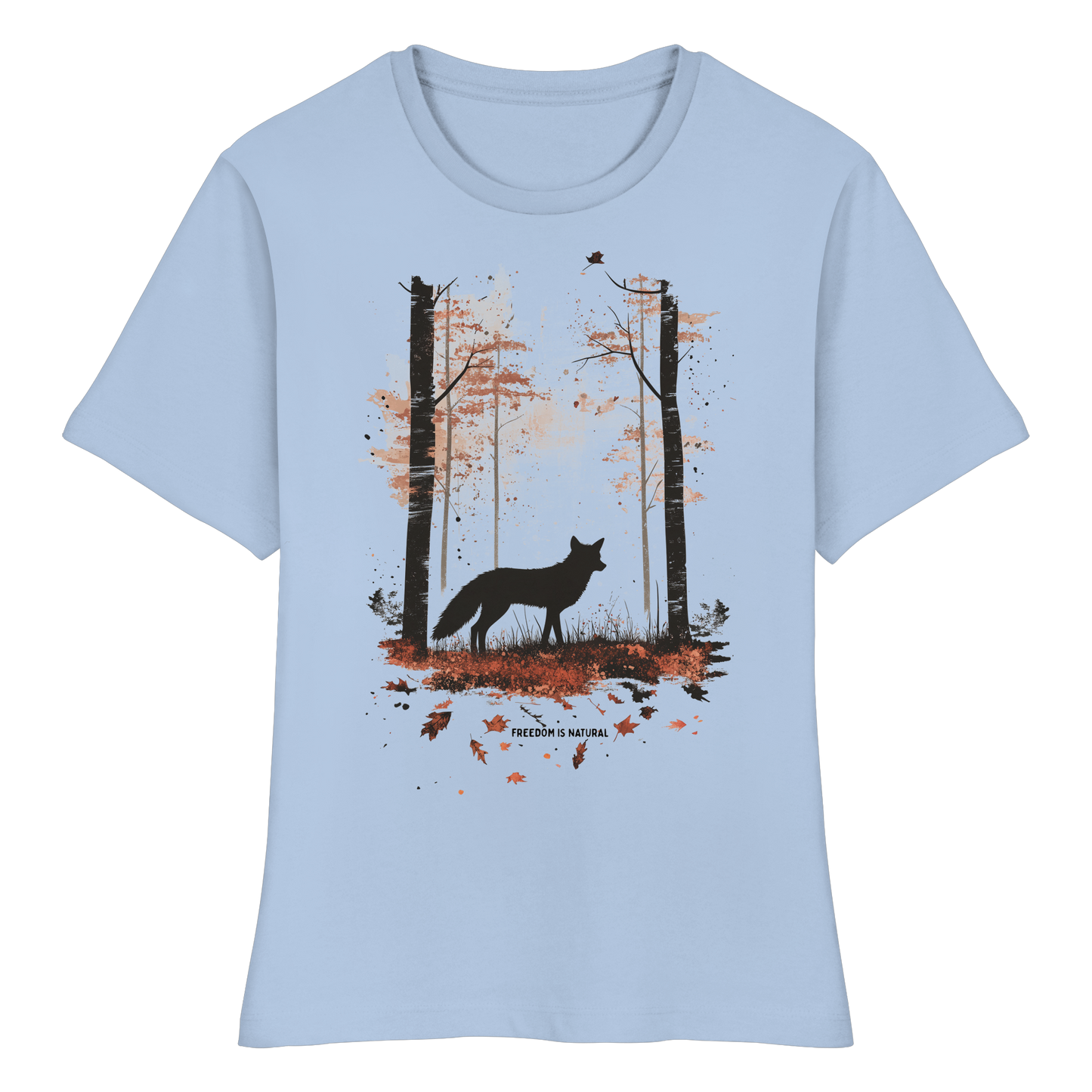 Fuchs Watercolor Style - Fitted Ladies Organic Shirt