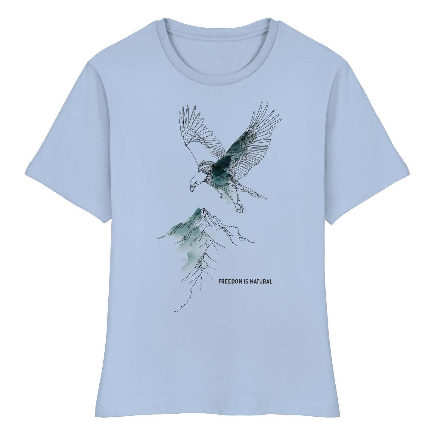 Adler Sketch Art Style - Fitted Ladies Organic Shirt