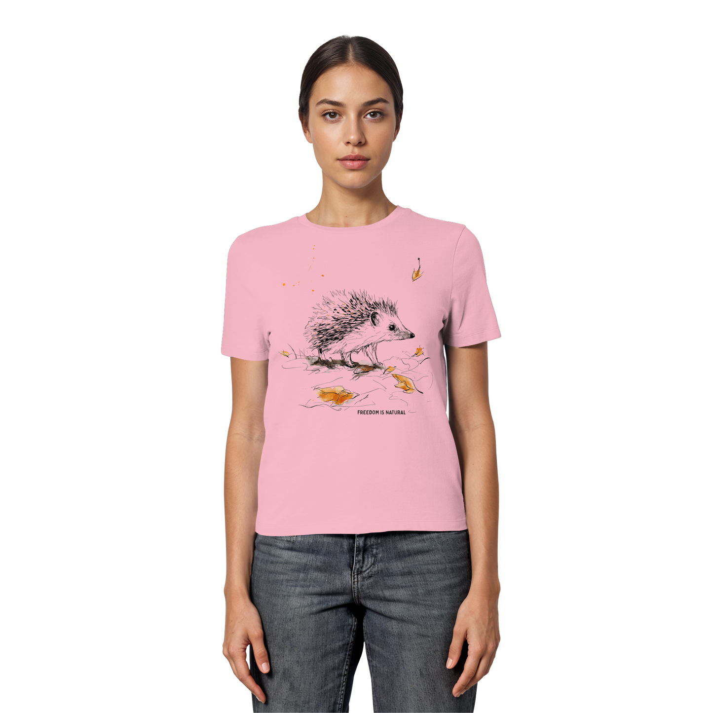 Igel Sketch Art Style - Fitted Ladies Organic Shirt