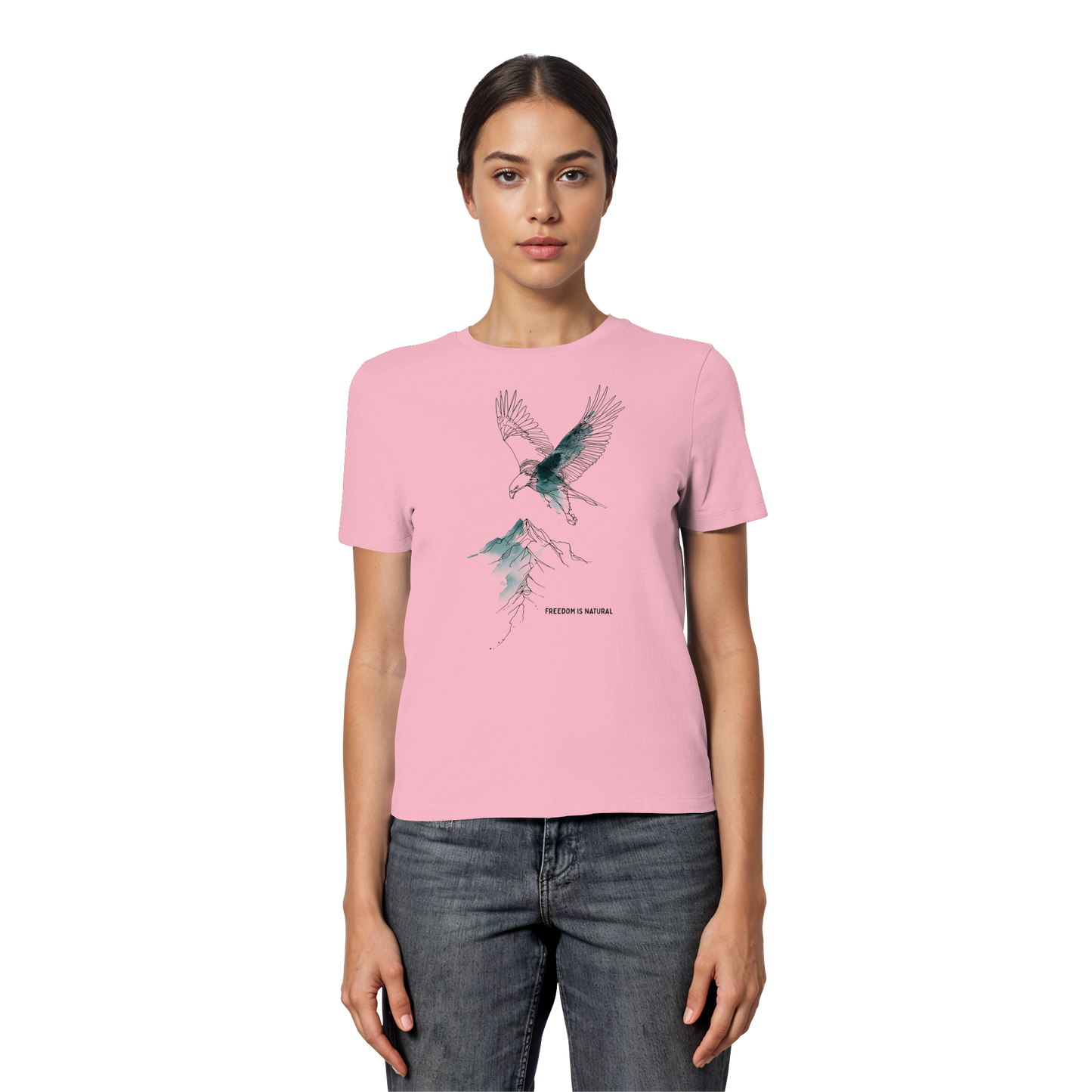 Adler Sketch Art Style - Fitted Ladies Organic Shirt