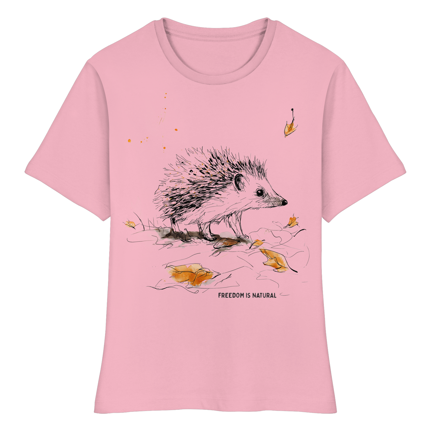 Igel Sketch Art Style - Fitted Ladies Organic Shirt