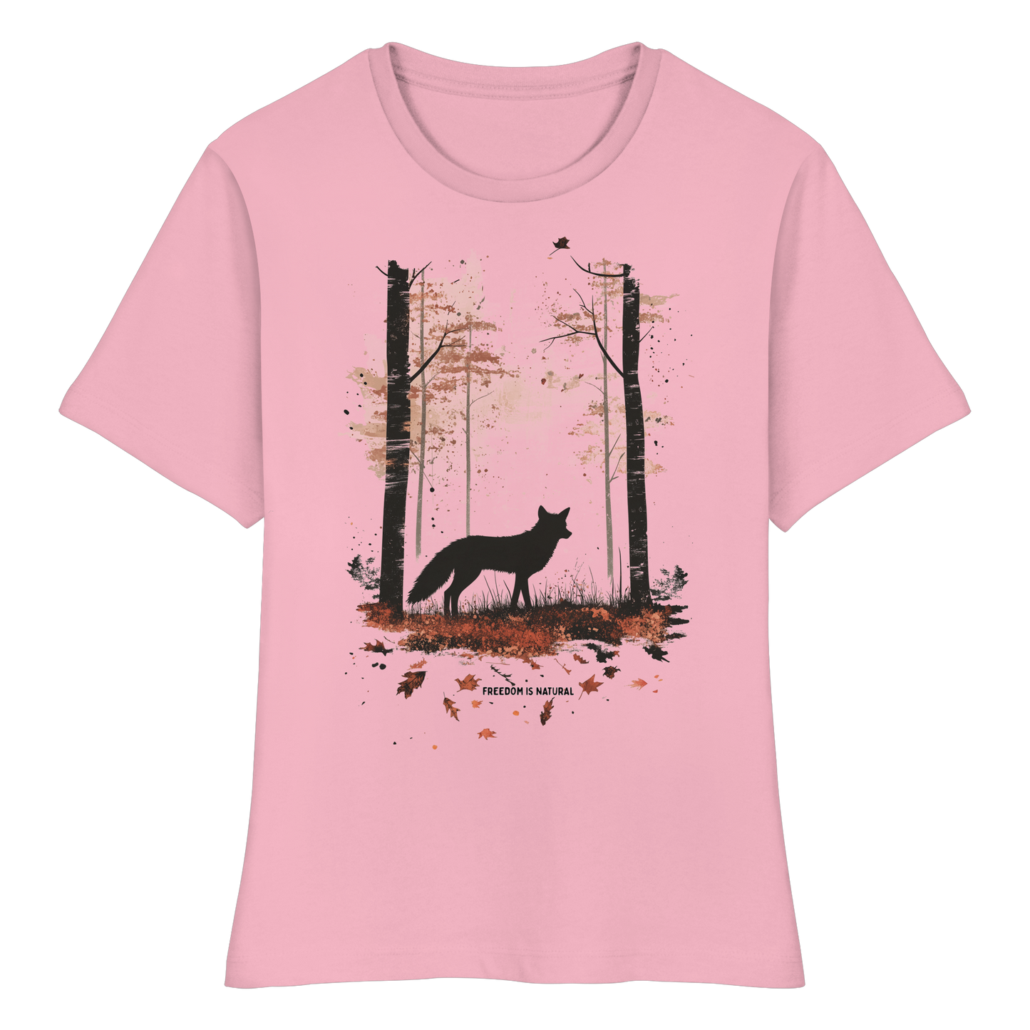 Fuchs Watercolor Style - Fitted Ladies Organic Shirt