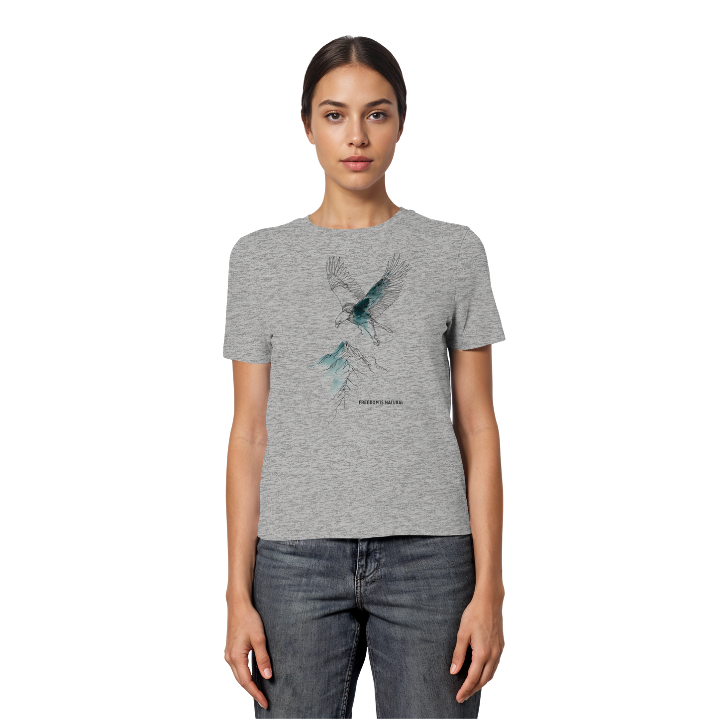 Adler Sketch Art Style - Fitted Ladies Organic Shirt
