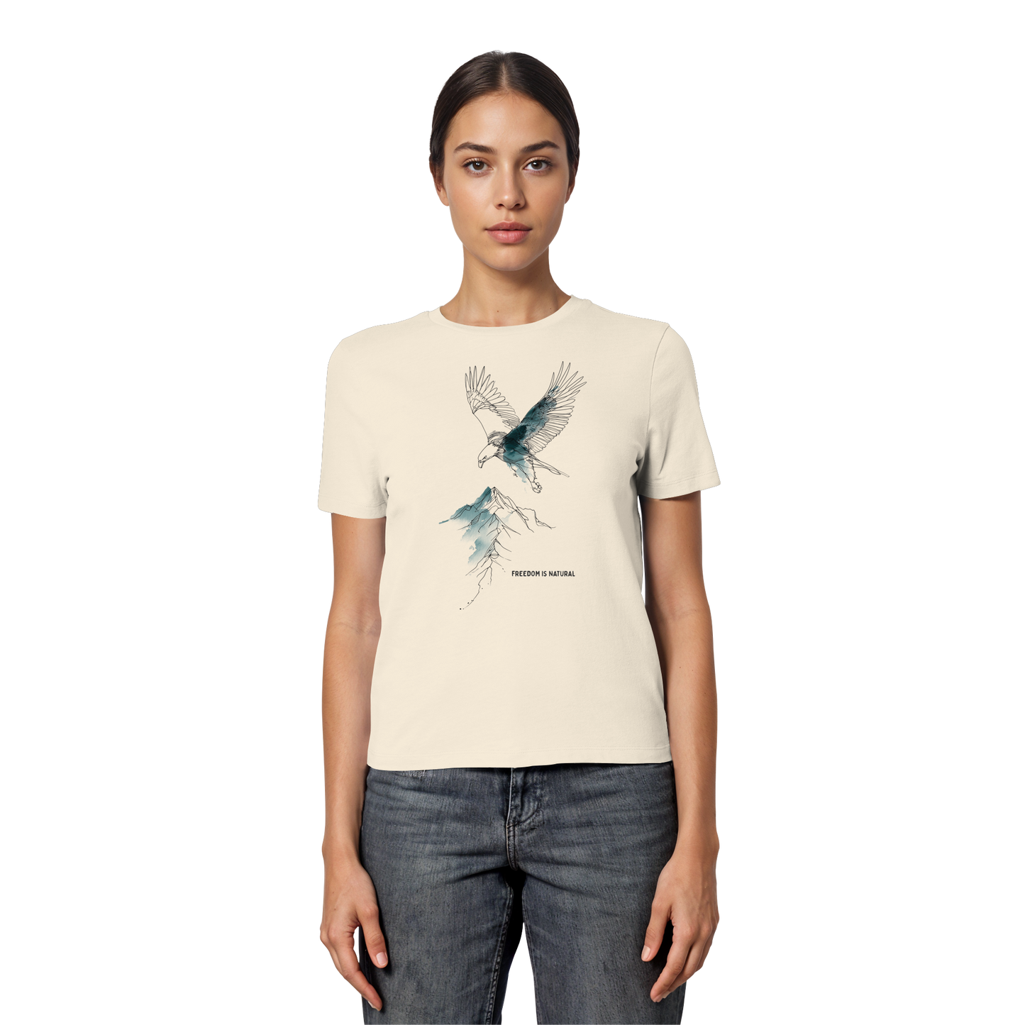 Adler Sketch Art Style - Fitted Ladies Organic Shirt