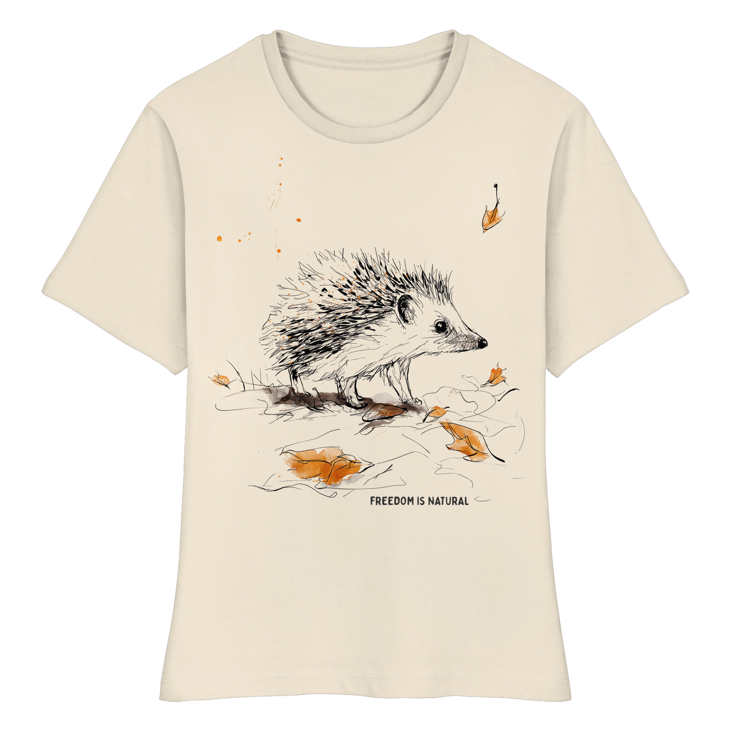 Igel Sketch Art Style - Fitted Ladies Organic Shirt