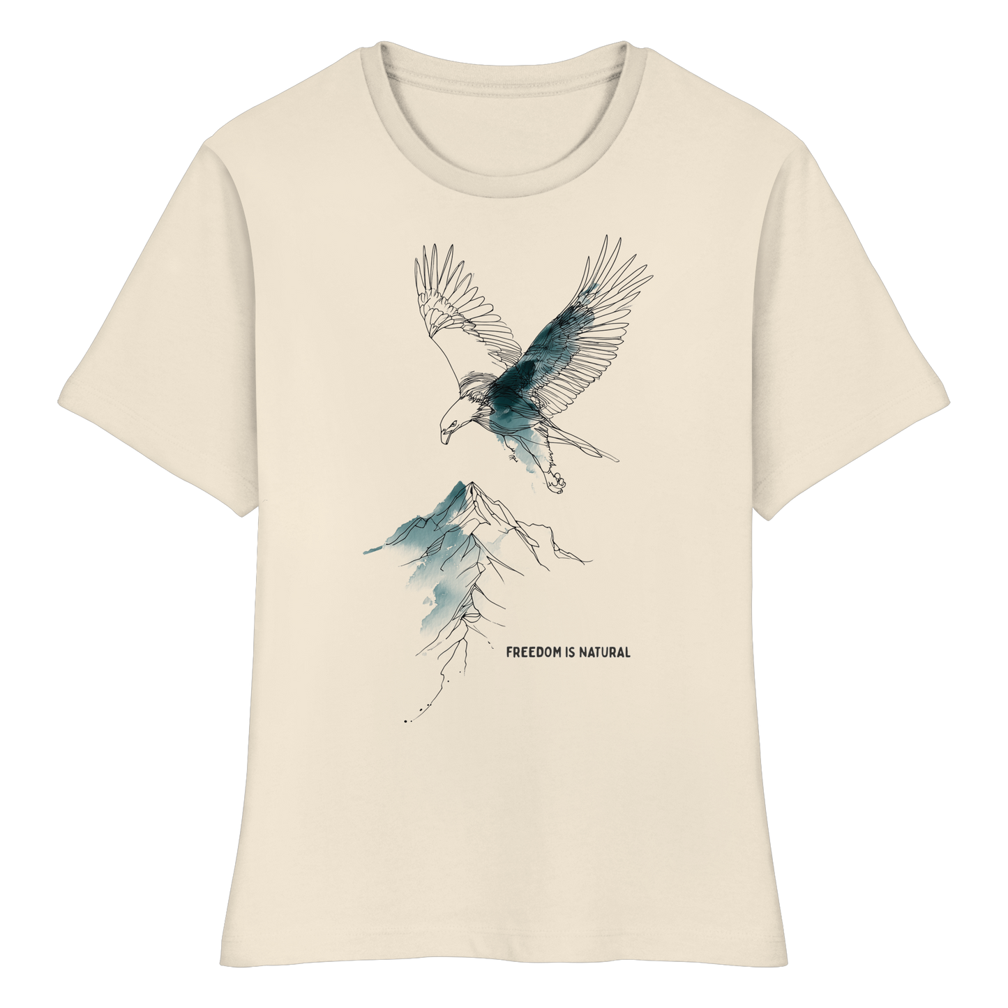 Adler Sketch Art Style - Fitted Ladies Organic Shirt