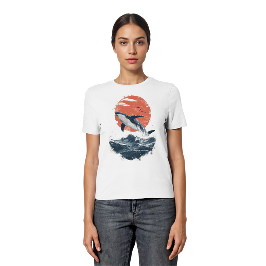 Wal Watercolor Style - Fitted Ladies Organic Shirt