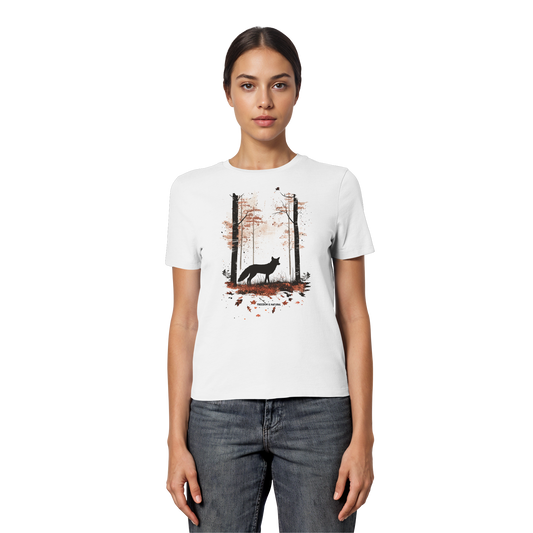 Fuchs Watercolor Style - Fitted Ladies Organic Shirt