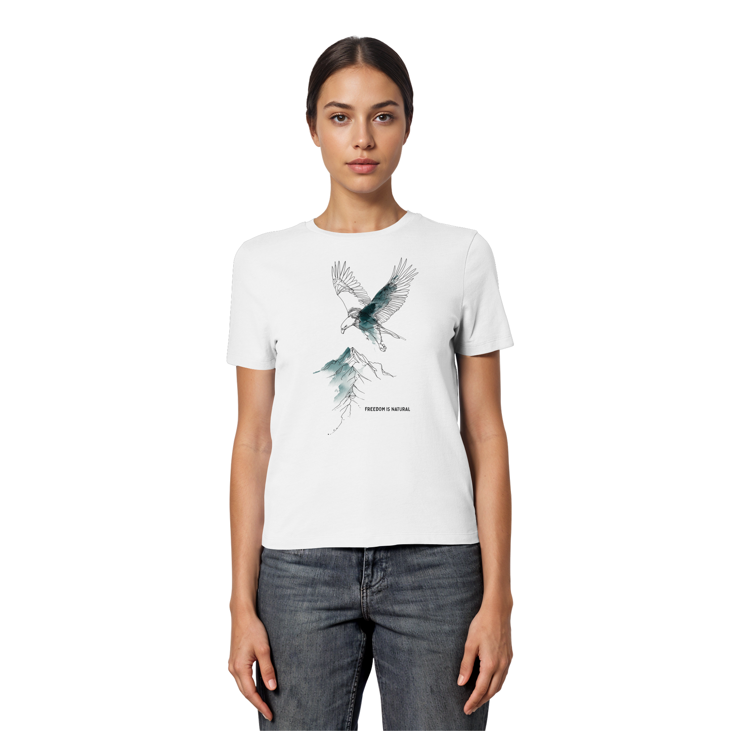 Adler Sketch Art Style - Fitted Ladies Organic Shirt